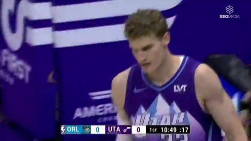 《NBA全场集锦》NBA常规赛：魔术vs爵士第1节英文原声回放