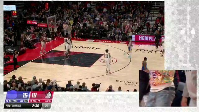 NBA常规赛：勇士vs开拓者第1节中文解说回放