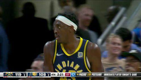 《NBA全场集锦》NBA常规赛：掘金vs步行者第4节英文原声回放
