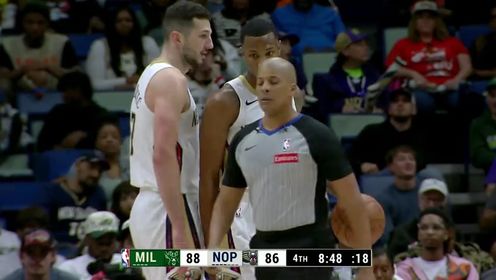 《NBA全场集锦》NBA常规赛：雄鹿vs鹈鹕第4节中文解说回放