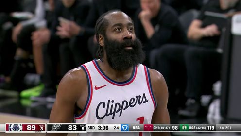 《圣安东尼奥马刺》NBA常规赛：快船vs马刺第3节英文原声回放