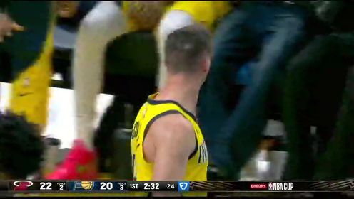 《NBA全场集锦》【回放】NBA杯小组赛：热火vs步行者第1节英文原声回放