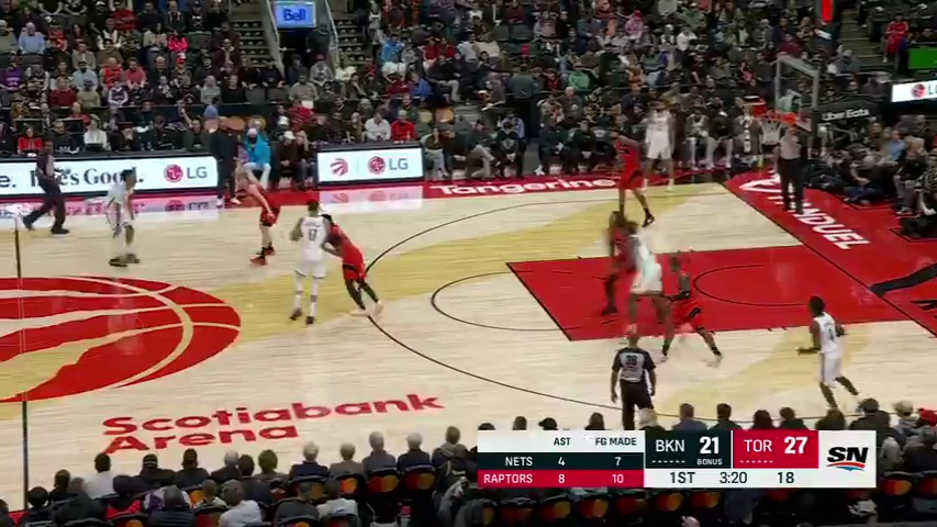 篮网vs猛龙第1节英文原声回放