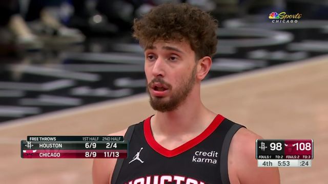 NBA常规赛：火箭vs公牛第4节英文原声回放