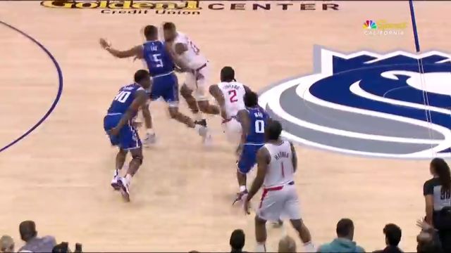 NBA常规赛：快船vs国王第4节英文原声回放
