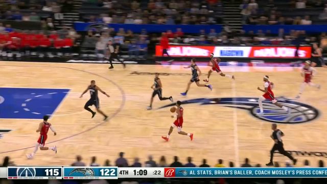 萨格斯钉板大帽+瓦格纳单手劈扣 魔术队一鼓作气杀死比赛