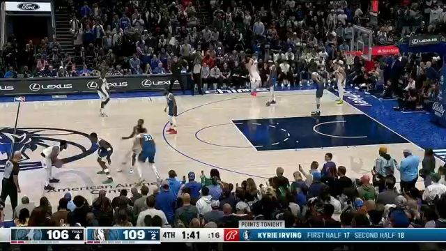 NBA常规赛：森林狼vs独行侠英文原声全场回放