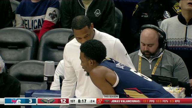 76人vs鹈鹕第1节中文解说回放