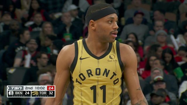NBA常规赛：篮网vs猛龙第2节中文解说回放