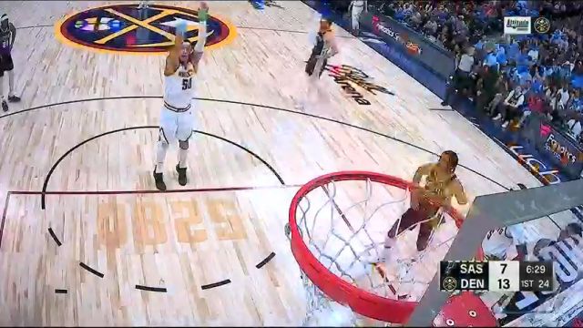 NBA常规赛：马刺vs掘金第1节中文解说回放