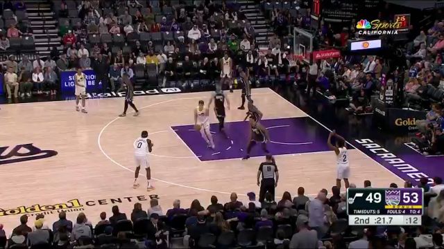 NBA常规赛：爵士vs国王第2节英文原声回放
