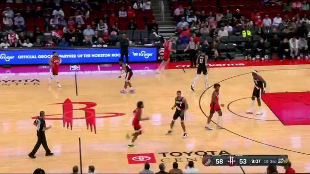 NBA常规赛：开拓者vs火箭第3节中文解说回放