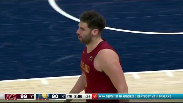 NBA常规赛：骑士vs步行者第4节中文解说回放