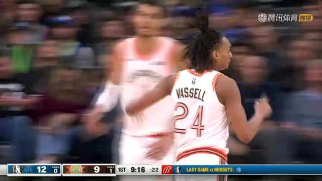 四分卫长传！东契奇前场送超远助攻 小琼斯球到人到完成空接连线