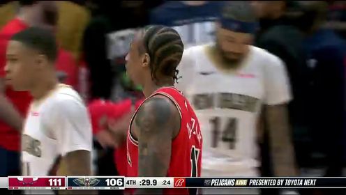 《NBA全场集锦》NBA常规赛：公牛vs鹈鹕第4节英文原声回放