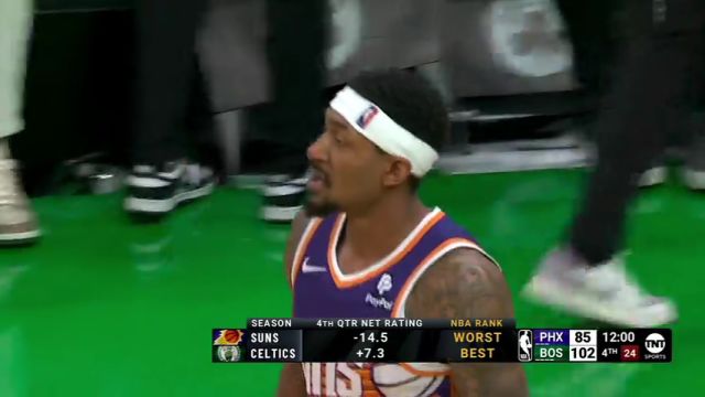 NBA常规赛：太阳vs凯尔特人第4节英文原声回放