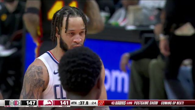 NBA常规赛：快船vs老鹰第4节中文解说回放