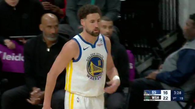 NBA常规赛：勇士vs奇才第1节中文解说回放