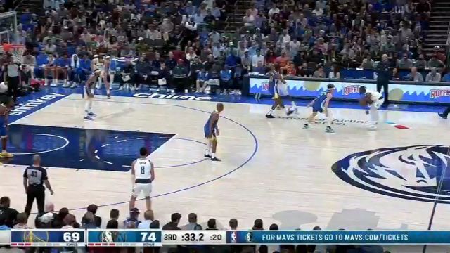 NBA常规赛：勇士vs独行侠第3节中文解说回放