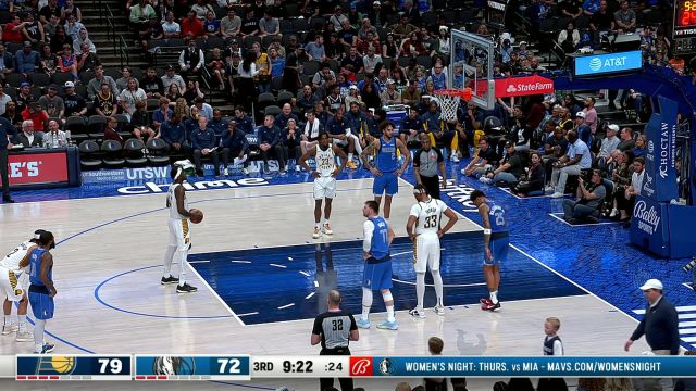 NBA常规赛：步行者vs独行侠英文原声全场回放