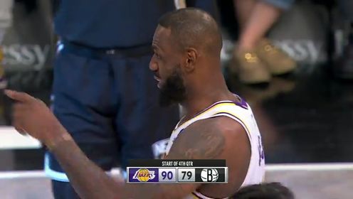 《布鲁克林篮网》【回放】NBA常规赛：湖人vs篮网第4节英文原声回放_高清