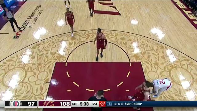 NBA常规赛：快船vs骑士第4节英文原声回放