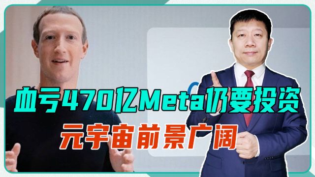 血亏470亿Meta仍要投资,元宇宙前景广阔,未来不排除实现远程恋爱