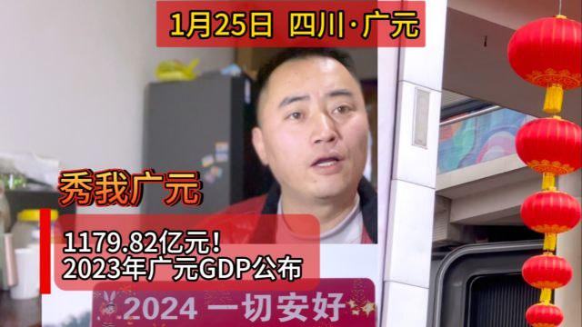 快来看,2023年广元市地区生产总值1179.82亿元,我广元就是牛!