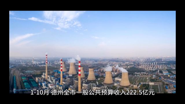 2023年110月德州各地财政收入表现,德城继续领先,禹城增速稳定