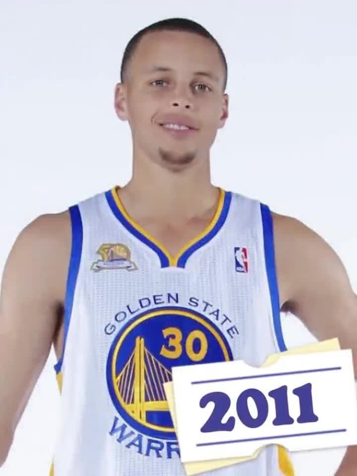 岁月的痕迹!库里15年生涯定妆照变化,青葱"萌神"变36岁老将