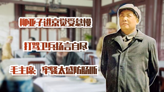 柳亚子进京觉受怠慢,打骂卫兵扬言自尽,毛主席:牢骚太盛防肠断