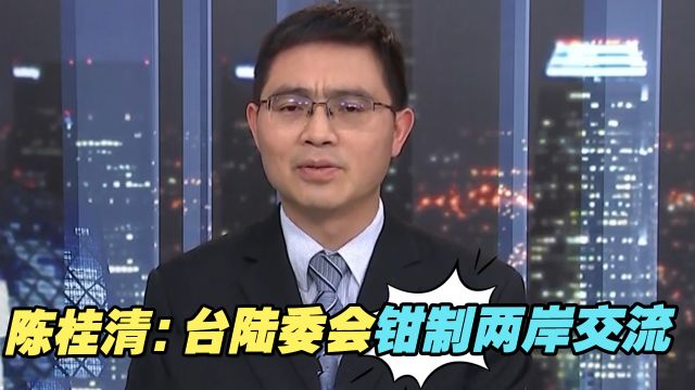 陈桂清:台陆委会释放恶意,钳制两岸交流,赖清德上任后或将更糟