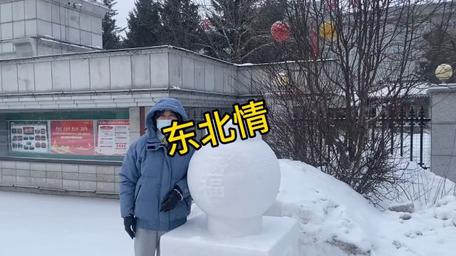 今天带你们看看东北的小缜,和东北的雪人,和东北的山货