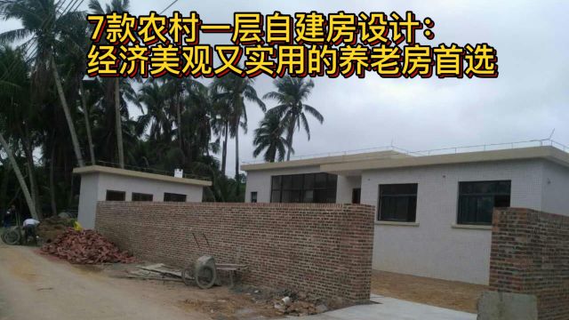 7款农村一层自建房设计:经济美观又实用的养老房首选