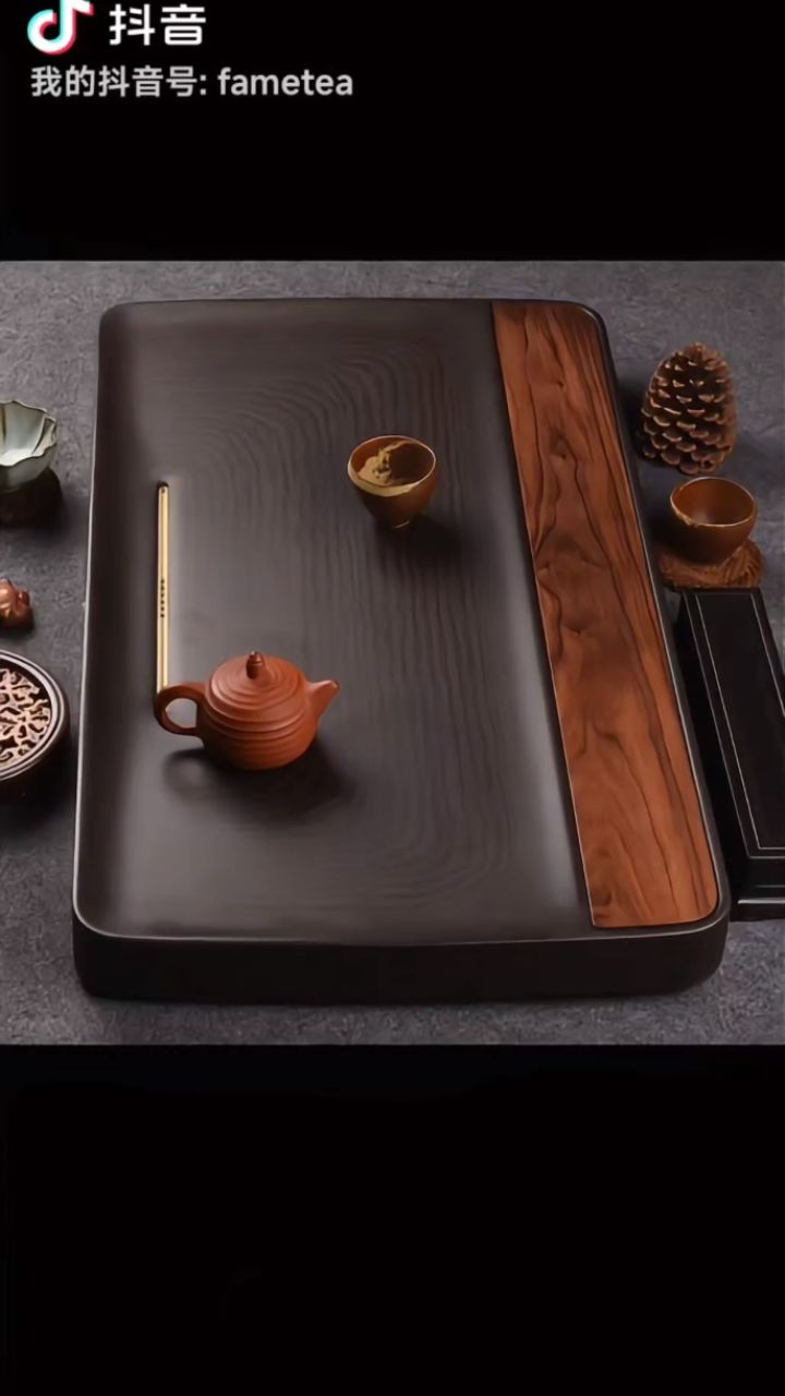 #创作灵感 #茶生活 #茶具 #茶盘 #茶盘推荐 胡桃木茶盘干泡简约茶台平