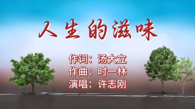 人生的滋味MV作词:汤大立;作曲:时一林;演唱:许志刚