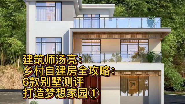 ①建筑师汤亮:乡村自建房全攻略:6款别墅测评,打造梦想家园