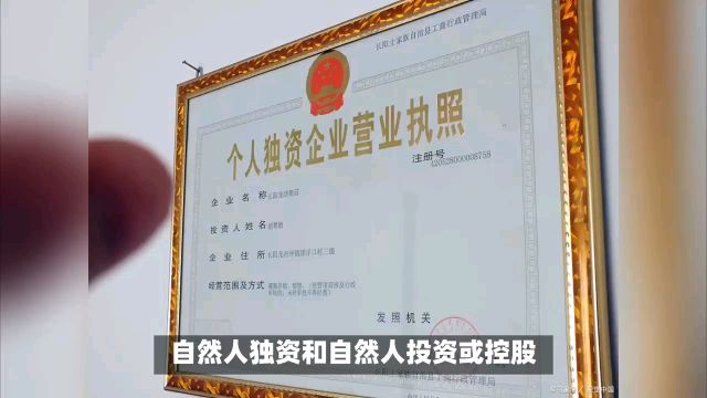 自然人独资和自然人投资或控股有什么区别?