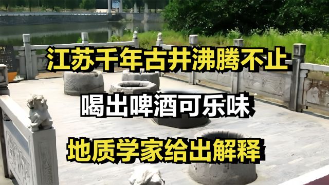 江苏千年古井沸腾不止,喝出啤酒可乐味,地质学家给出解释