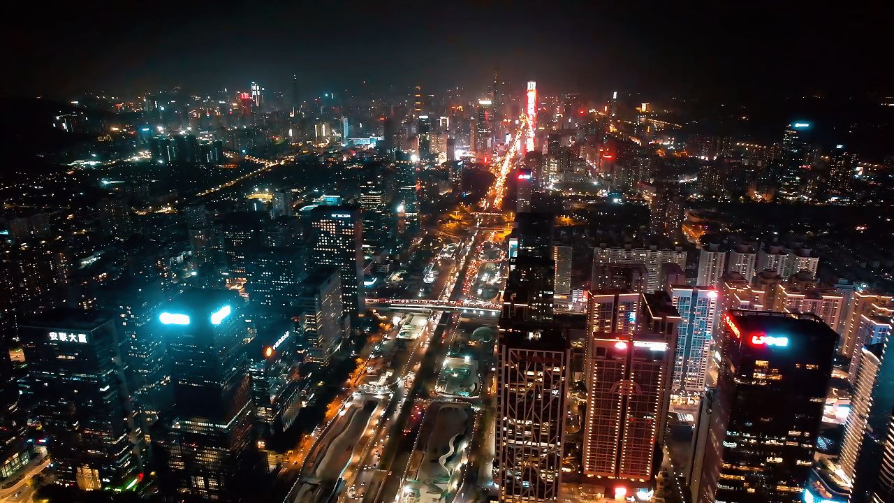 都市夜景,大片质感,从另一个角度看深圳