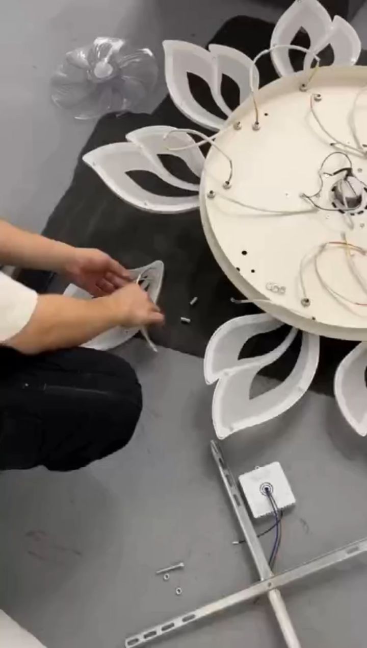 客厅吸顶风扇灯安装