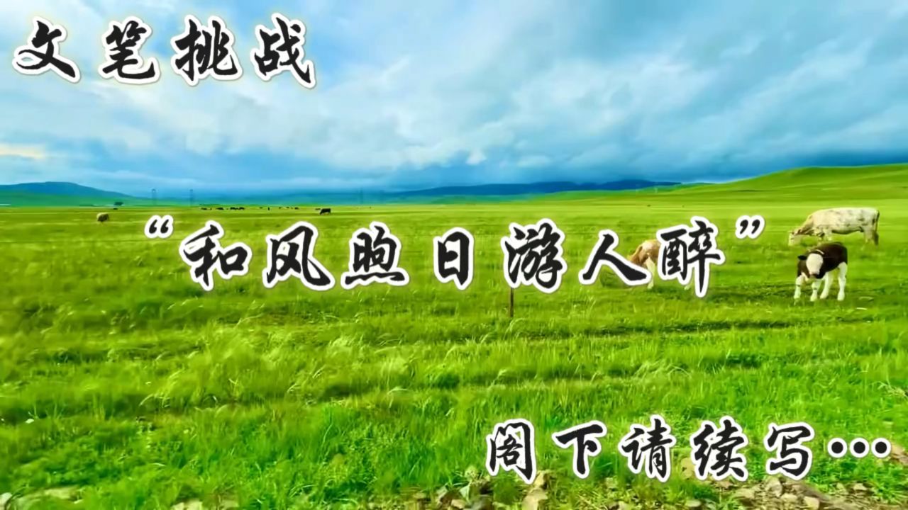 文笔挑战:和风煦日游人醉,阁下请续写