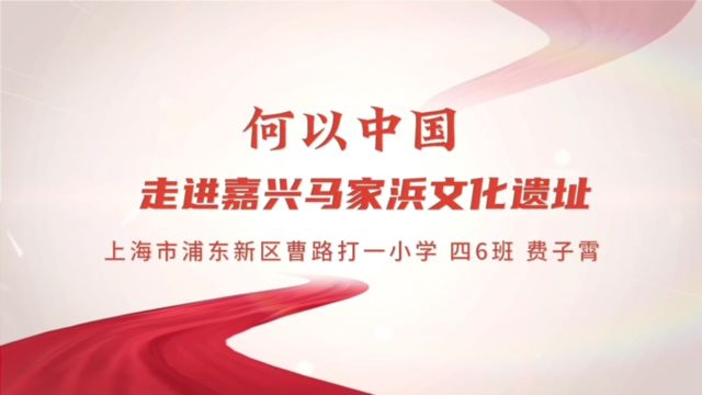 曹路打一小学 费子霄《走进嘉兴马家浜文化遗址》