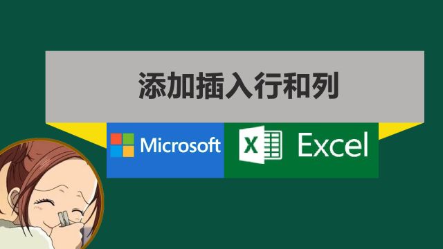 Excel表格添加插入行和列Excel2021教程