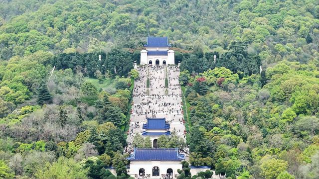 中山陵全景:1眼望尽,六朝古都的历史印记!