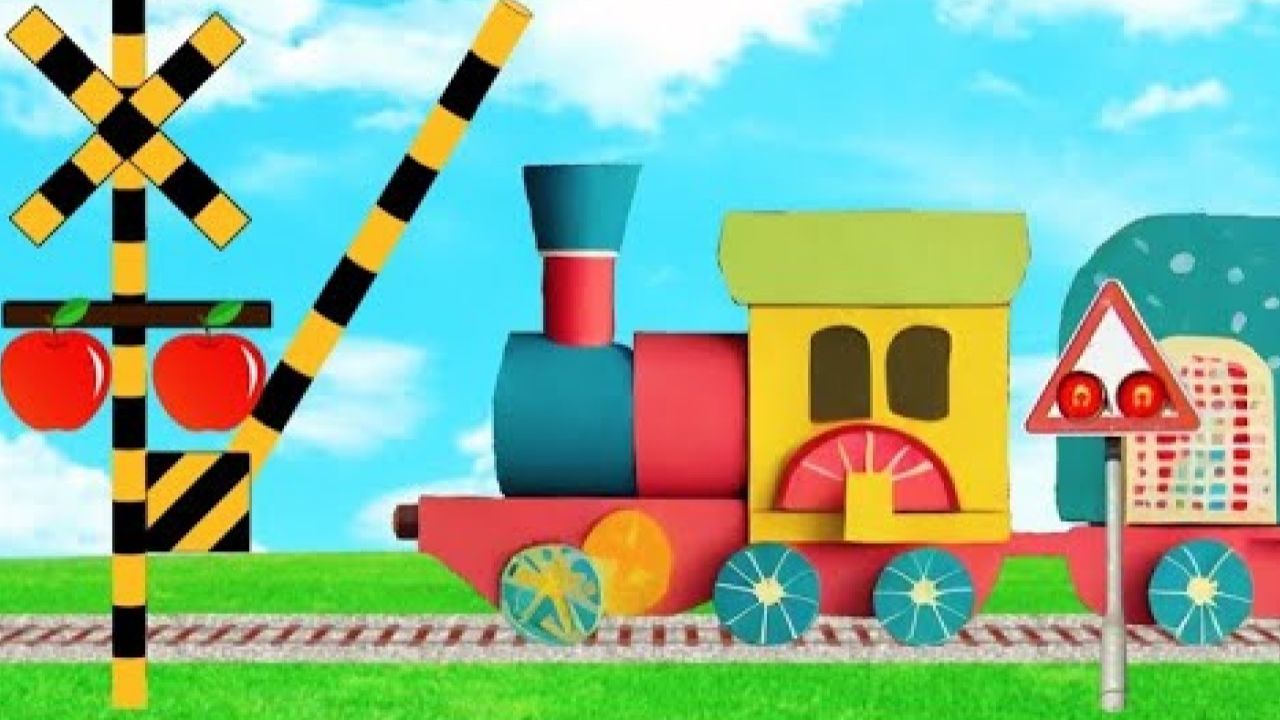 蒸汽火车运送零件去制作交通灯