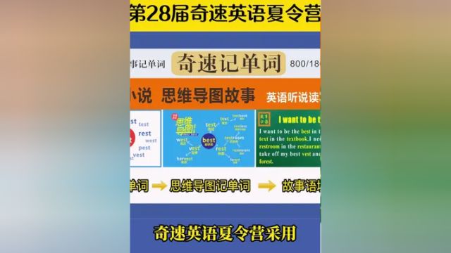 郑州西安太原济南奇速英语夏令营创新教学方法:思维导图记单词