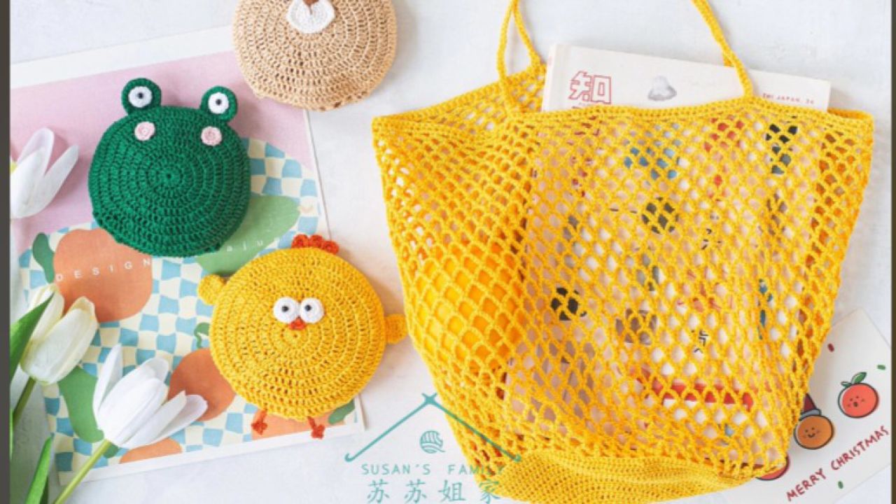 动物网兜环保袋编织视频教程