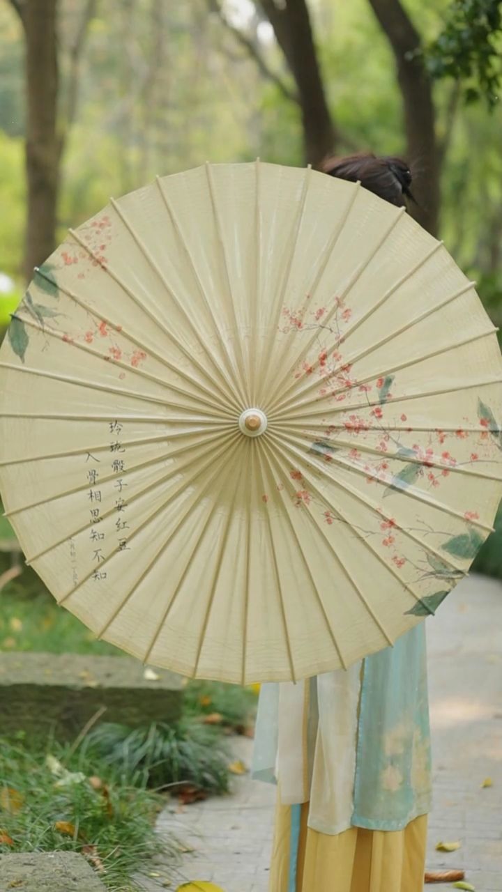 红豆相思 更显情深意长#油纸伞#红豆#非遗#国风#传统文化