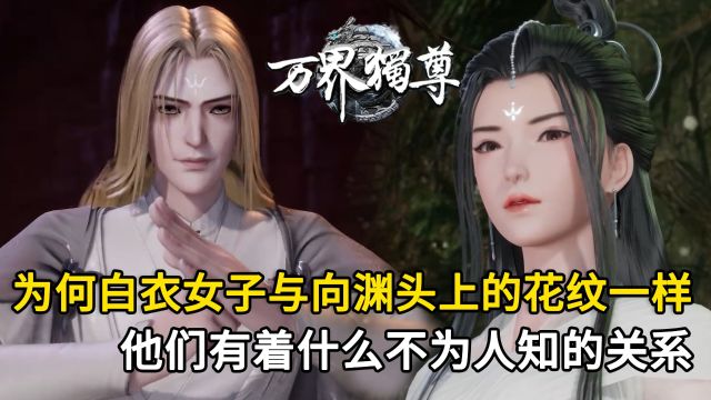 万界独尊:为何白衣女子与向渊头上的花纹一样?他们有着什么不为人知的关系?